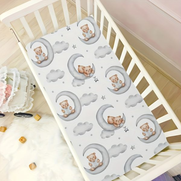 Good night Bear artwork Baby Bed Sheet Boys and Girls Standard Super Soft Bed Sheet