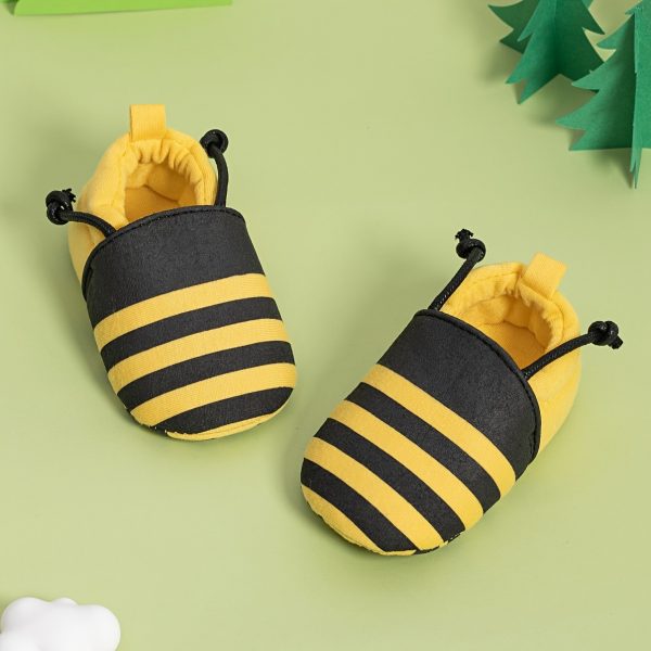 Trendy Cute Cartoon Bee Slip On Walking Shoes For Baby Boys, Lightweight Non-slip Sneakers For Spring And Autumn