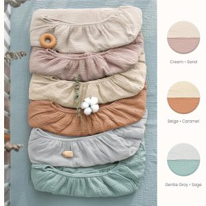 2pcs Soft & Breathable Muslim Cradle Bed Sheet Set - Gentle on Skin, Hypoallergenic, and Comfortable for a Restful Sleep - 33*17*4 Inches