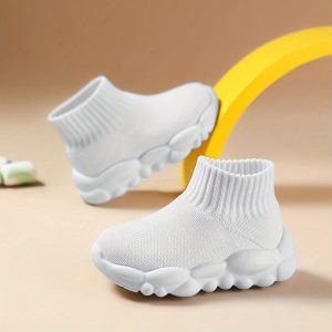 Soft & Breathable Woven Slip-On Sneakers for Baby Girls: Casual Comfort for Walking and Running